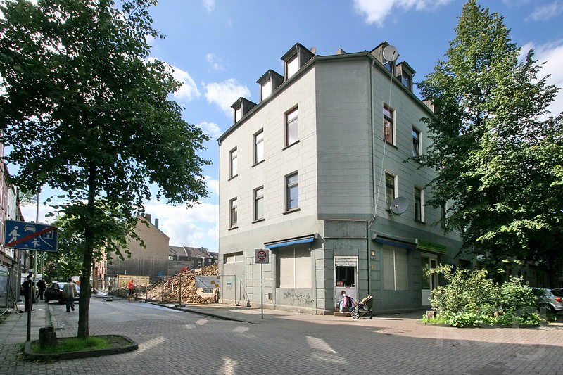 Vom Heinrichplatz aus gesehen: Die zerstörte Heinrichstraße